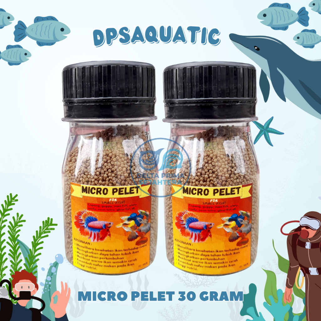 PAKAN IKAN HIAS 30 GRAM - Pelet Kecil Untuk Pakan Ikan Hias Cupang Gold Fish