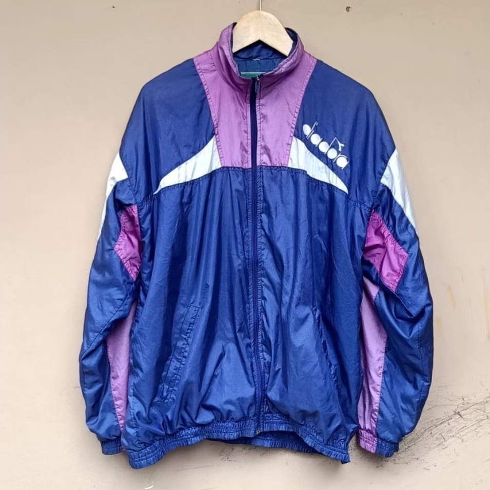 Jacket windbreaker diadora vintage 80s colorblock rare