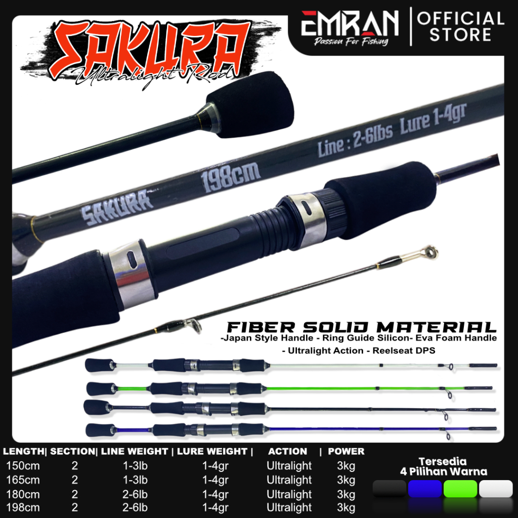 Joran UL Sakura Fiber solid 2-6lb