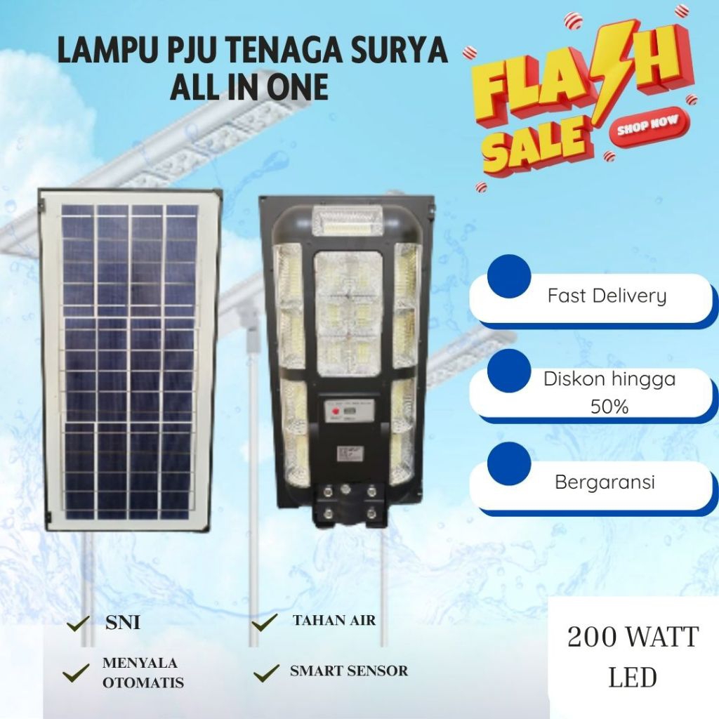 Lampu PJU Tenaga Surya 200 Watt