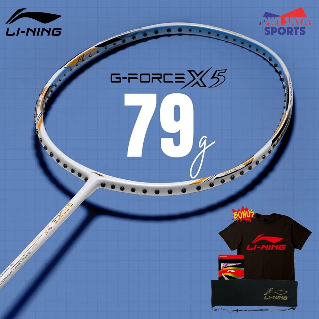 Raket Badminton Lining G Force X5 79g | Raket Lining G-Force X5 | Lining G Force X5 5U