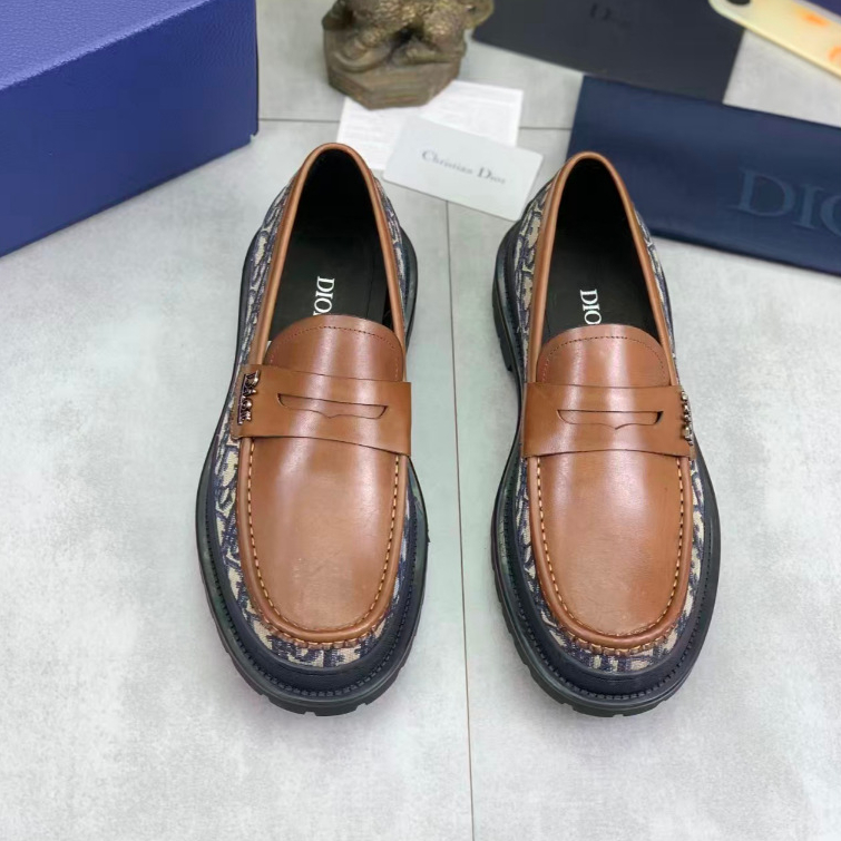 Dior high-end business leather shoes, fashionable cowhide casual sports shoes, and loafers