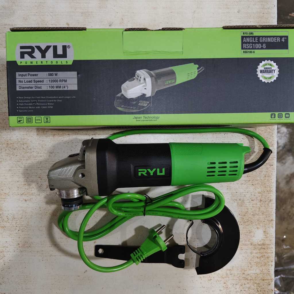 MESIN GERINDA TANGAN RYU RSG100-6 | RYU POWER TOOLS RSG100-6