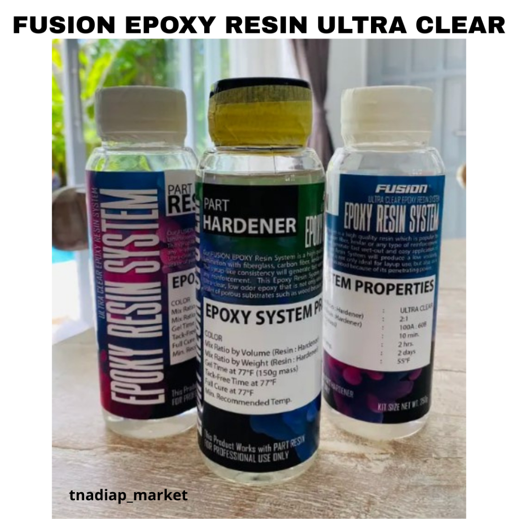 Epoxy Resin Fusion Ultra Clear 750 Gram RF750 / Resin Epoxy Bening