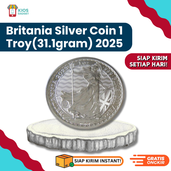 Koin Perak Silver Britannia 1 Troy Ounce 31.1 Gram | Britannia 2025
