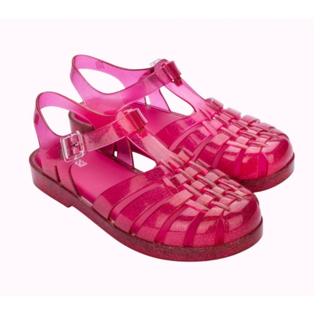 SALE MELISSA POSSESSION SHINY DARK PINK GLITTER BIG SIZE