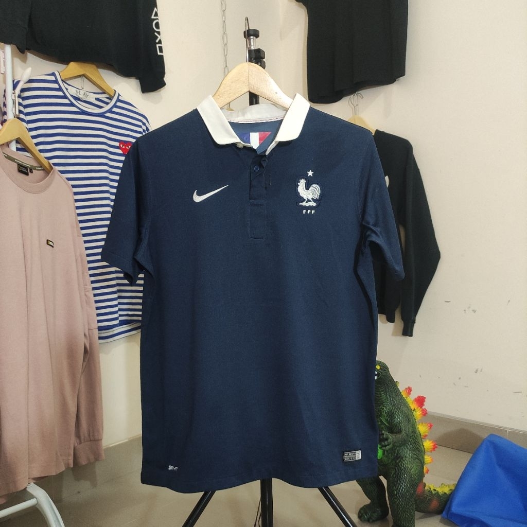 Kaos Jersey Bola Nike France Prancis Home 2014 Size XL Boys Fit M Original Authentic