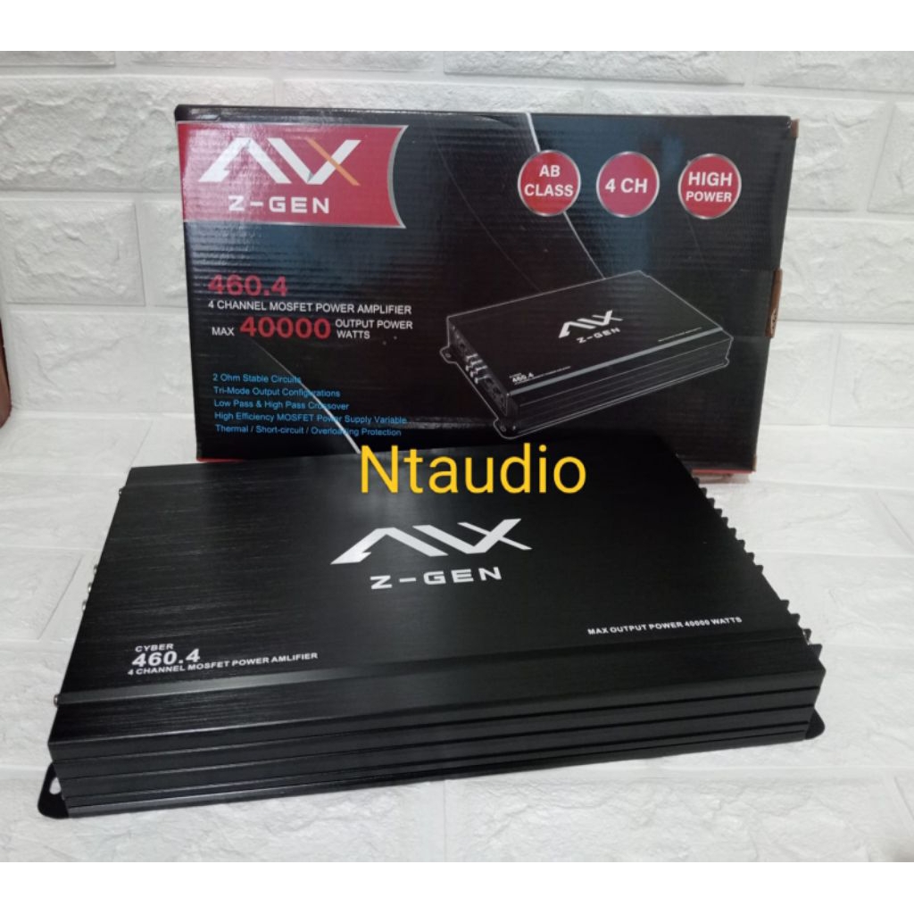 Power Amplifier AVX Z-GEN 460 mosfet 4 channel tenaga badak Amplifier AVX 460.4 class AB 40000 watt