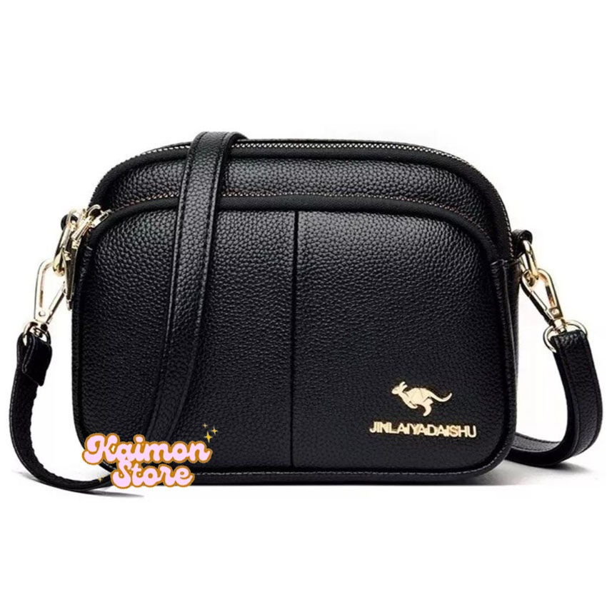 Tas Slempang Bahu Wanita Fetra F017 Premium Import Kulit Sintetis Selempang Kasual Slingbag Fashion 
