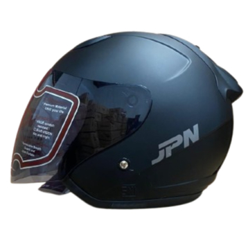 JPN Galaxy Black Doff - Helm Half Face Jpn