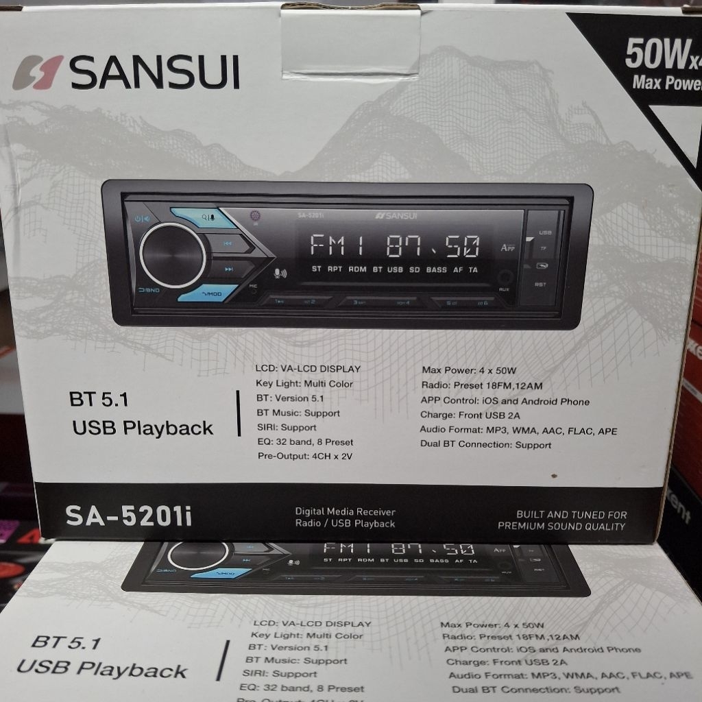 Sansui Single Din SA-5201i MP3 USB bluetooth Radio/ USB playback premium sound