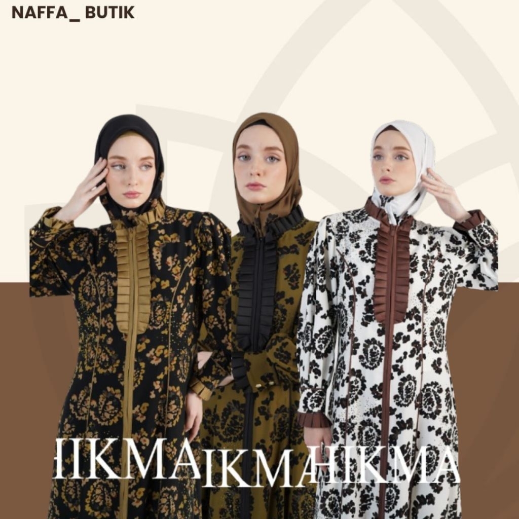 gamis abaya hikmat A4125 new arrival naffabutik