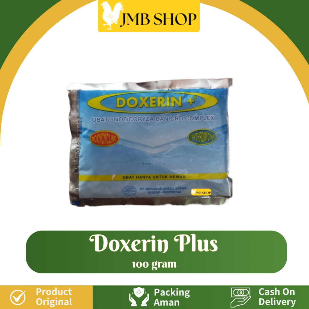 DOXERIN PLUS 100 GRAM - Mensana - Obat Unggas Ayam Snot Coryza CRD Pernafasan Complex