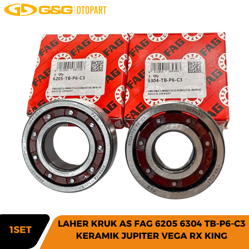 Laher Kruk As FAG 6205 TBP P6 C3 Keramik Jupiter Rx King 1Set