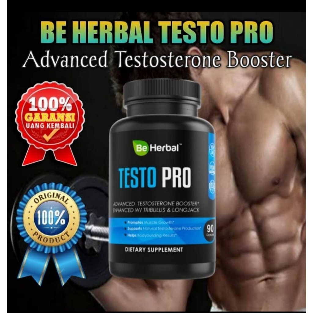 Suplemen Otat Pria Testo Pro Obat Fitnes Gym Testosterone Booster