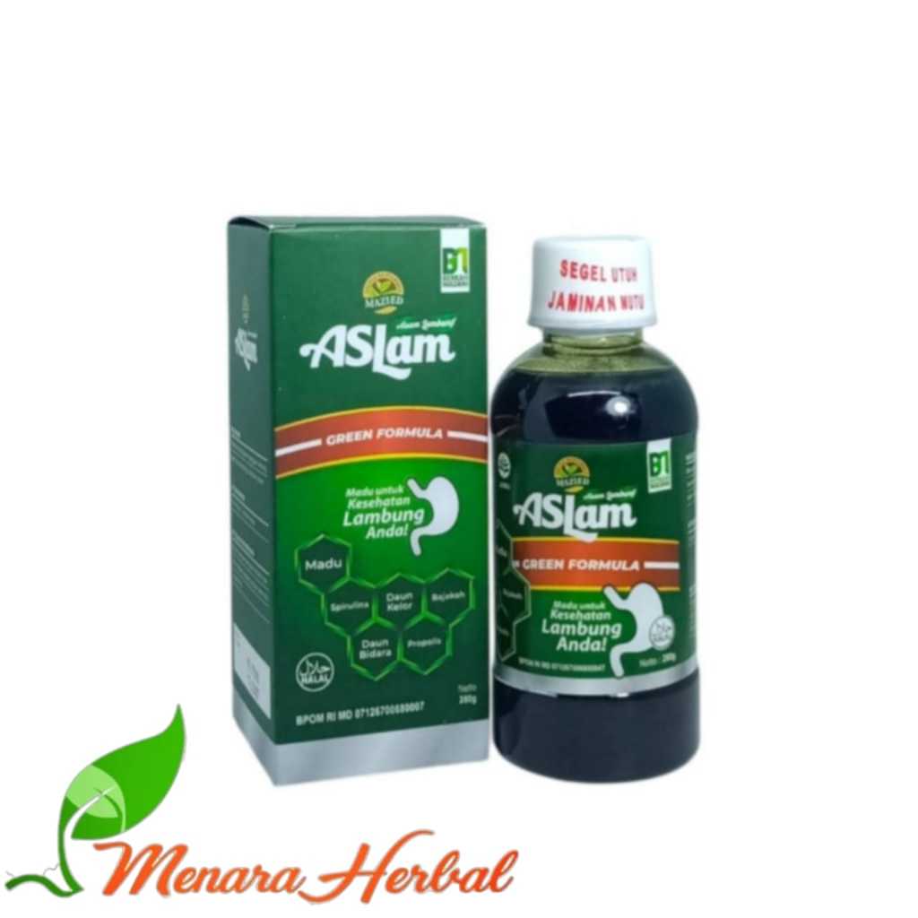 Madu Aslam Green Formula Mazied | Madu Herbal Asam Lambung | Madu Aslam Hijau