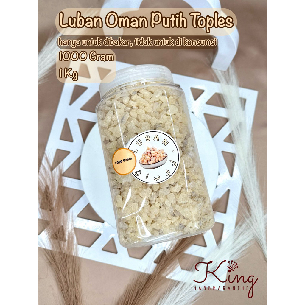 (GROSIR) 1 Kilo Luban Mustaki Kemenyan Arab Putih Luban Oman Mustaka Luban Crystal Luban Kristal Lub