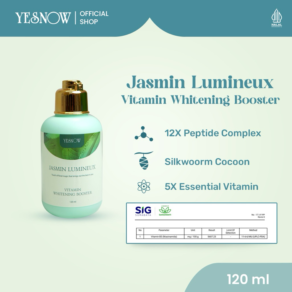 Yesnow Body Lotion Jasmin Lumineux Vitamin Whitening Booster 120 ML