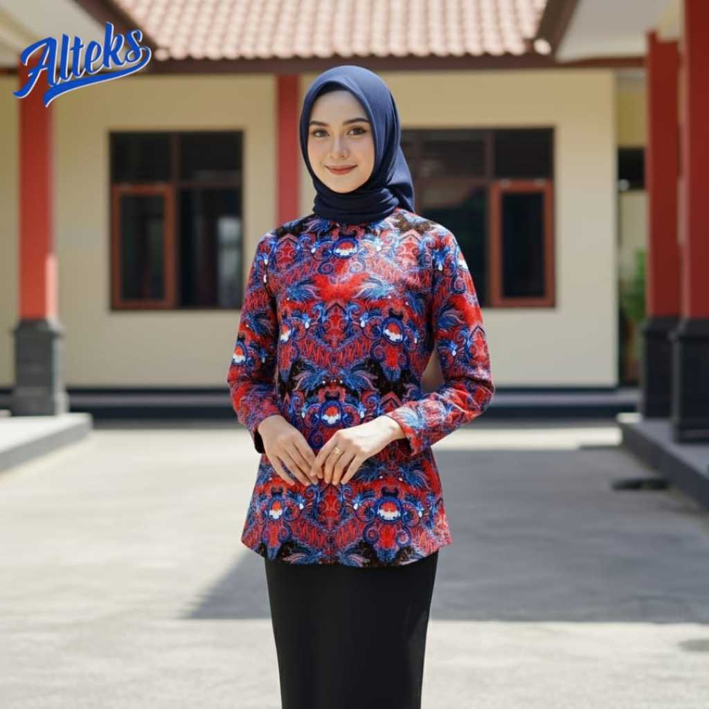 Set.Seragam Batik PPDI -  Blus  Wanita Batik PPDI