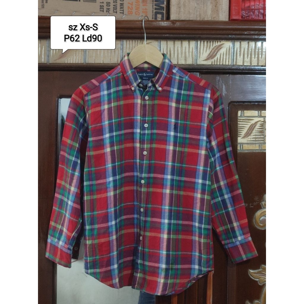 kemeja flanel polo ralph lauren