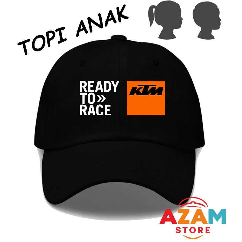 Topi anak laki laki perempuan model baseball sport ready to race ktm