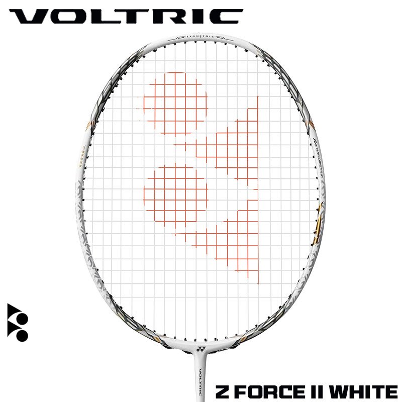 Bulu tangkis Racket Badminton YONEX VOLTRIC Z FORCE II WHITE Karbon Lengkap Individu 4U 26Lbs 83g Ma