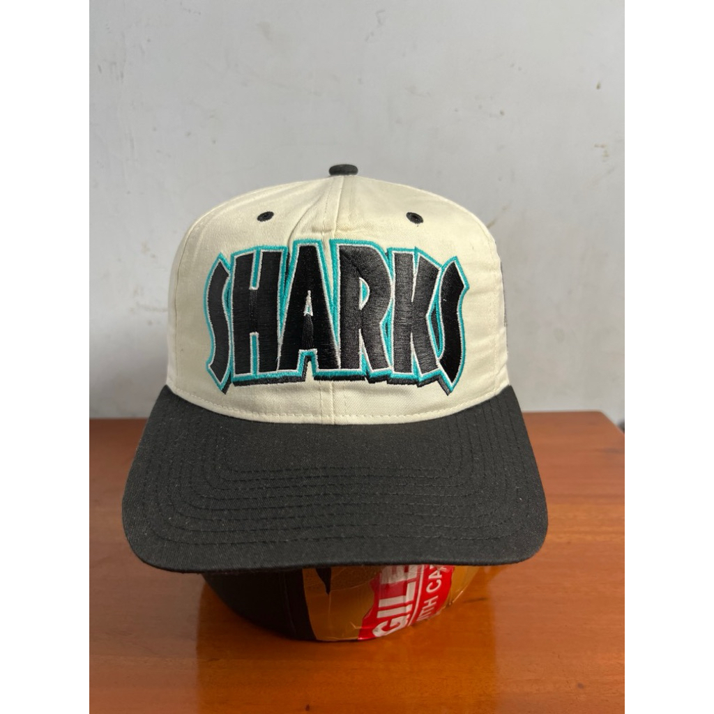topi nhl sanjose shark vintage by twins enterprice big logo original second