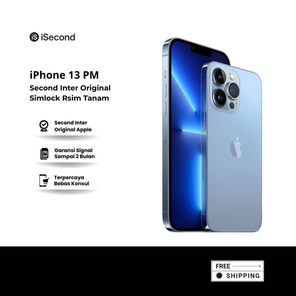 iPhone 13 Pro Max Second Inter Original 128GB/256GB/512GB/1TB