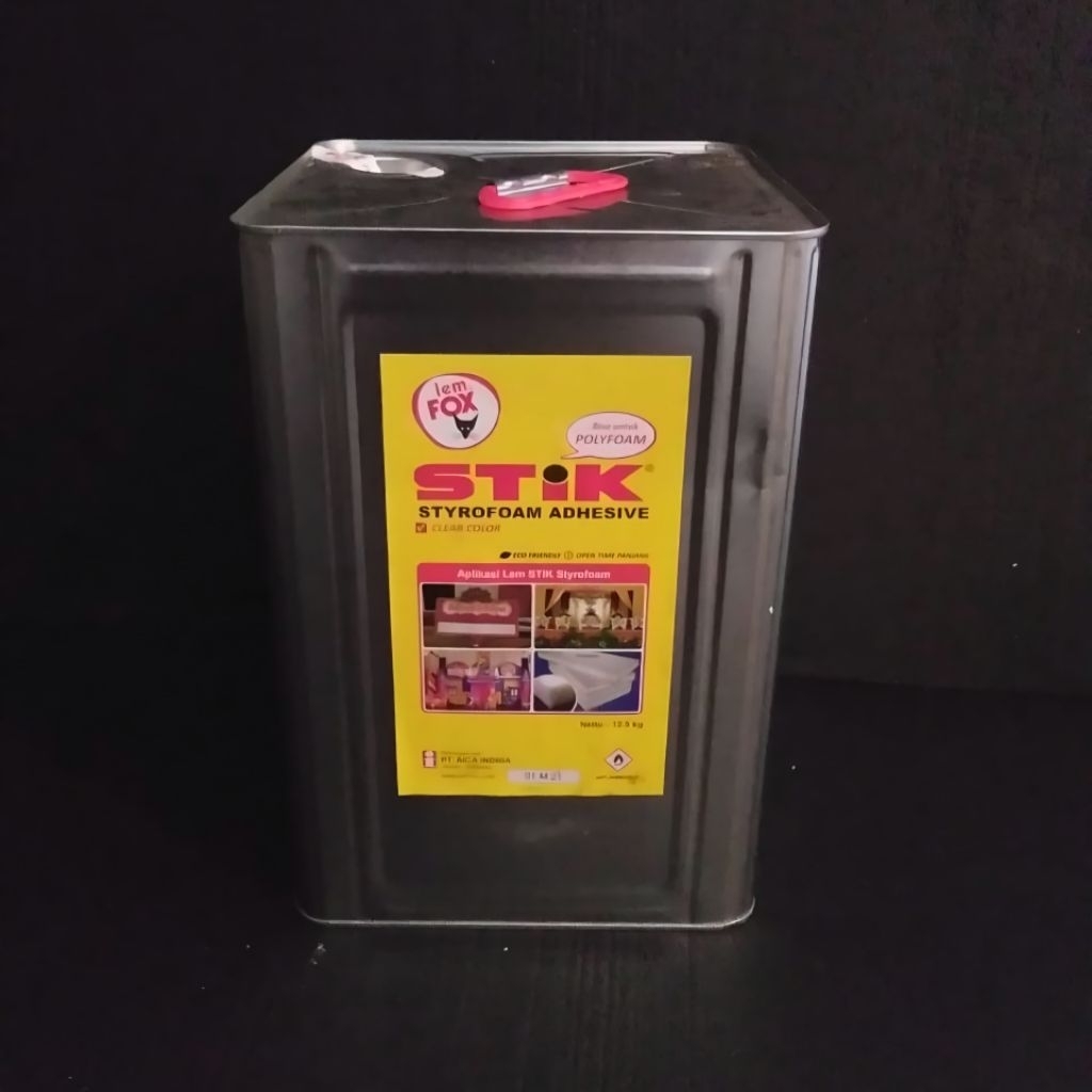 Lem Styrofoam Fox Stik 1 Blek Kaleng (13 liter) Lem Gabus