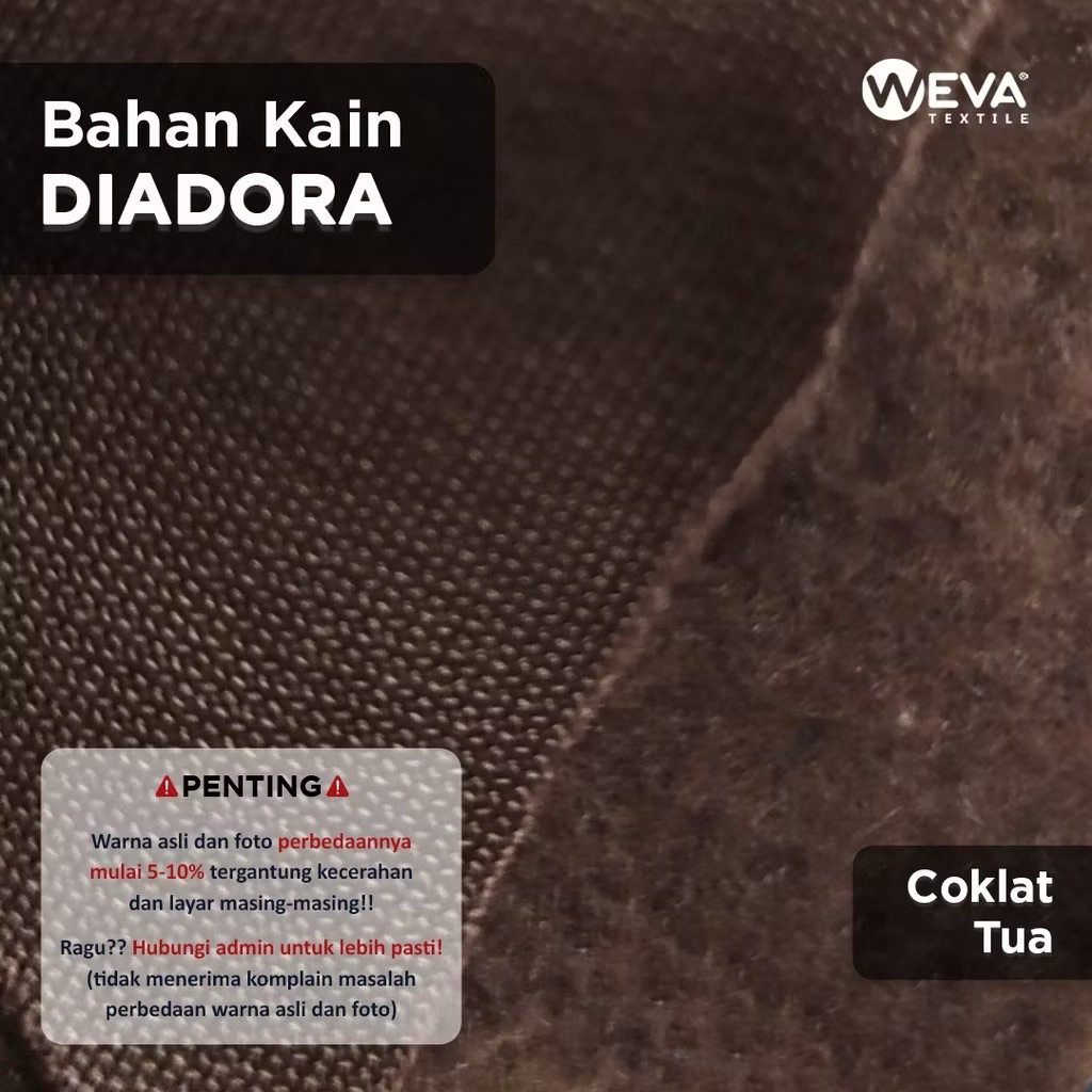 Bahan Kain Diadoraa Taiwan Kain Jaket & Celana Olahraga Coklat Tua