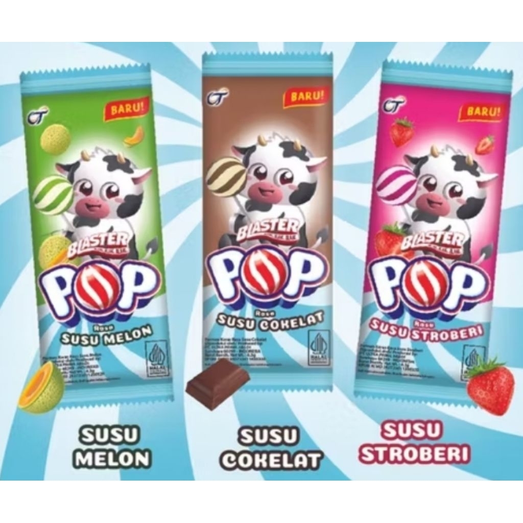 PERMEN BLASTER POP SUSU DUS (4X36X6,3g)