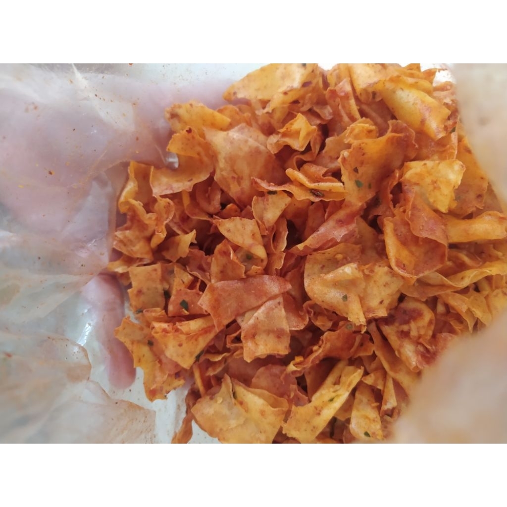 kriwil pedas gurih, kripik singkong kriwil, kripik pedas, kriwil singkong