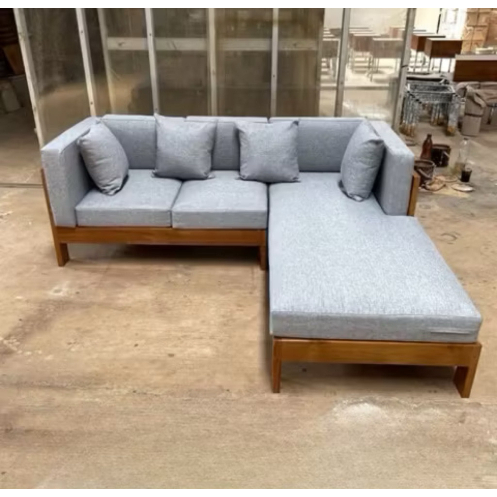 sofa L sudut kayu jati minimalis modern sofa L kayu jati solid sofa sudut L minimalis sofa L kayu ja