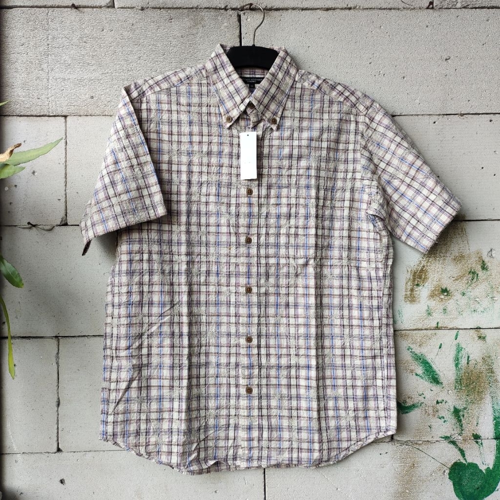 Hiroko Koshino Homme Kemeja Casual Shirt Tartan Vintage