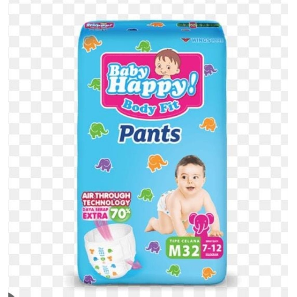 Pampers Baby Happy Ukuran M32 tipe Celana 1 Ball