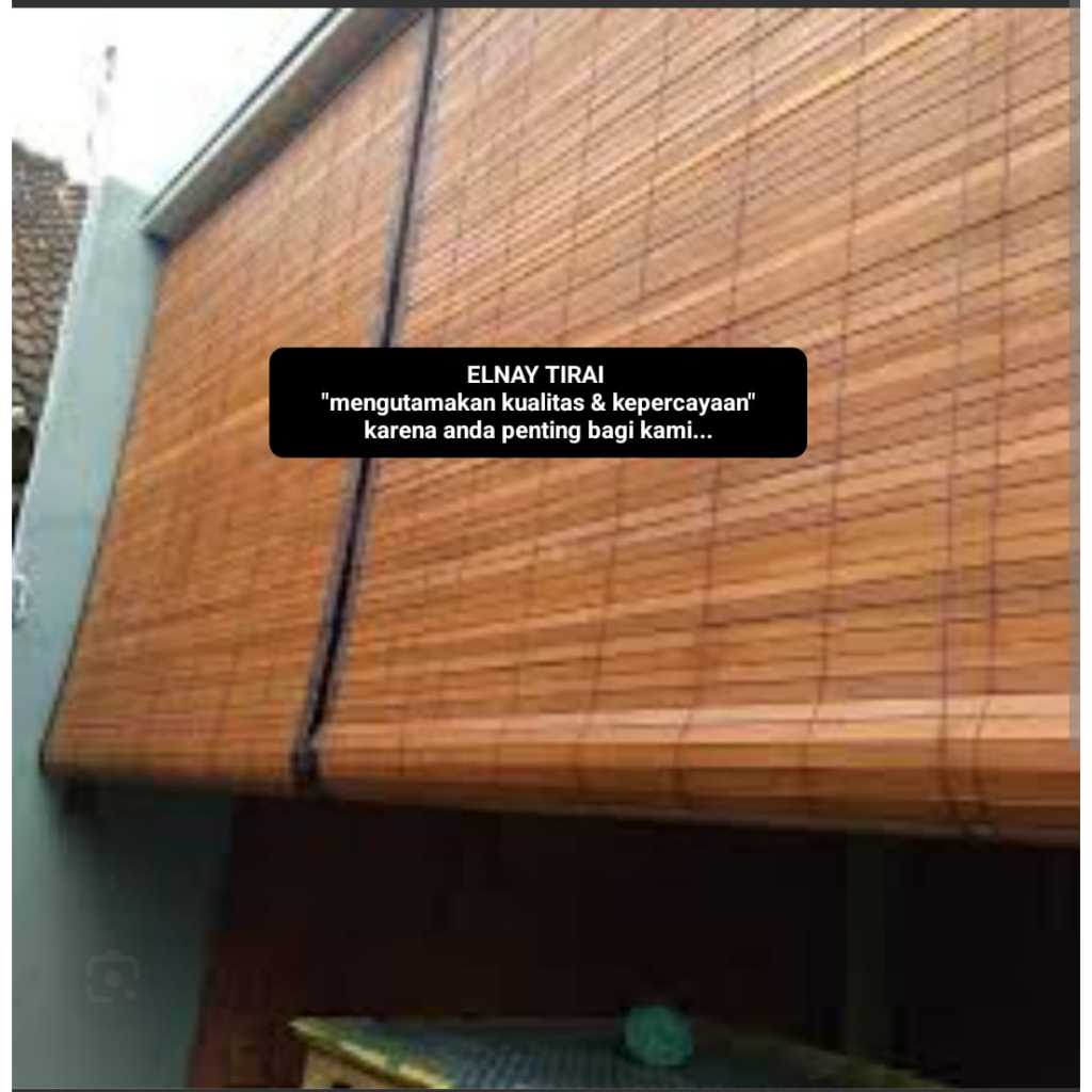 Tirai Bambu size 3x2 3x2,5 3x3 3x3,5 3x4 meter TIRAI BAMBU PLITUR DAN NATURAL full set