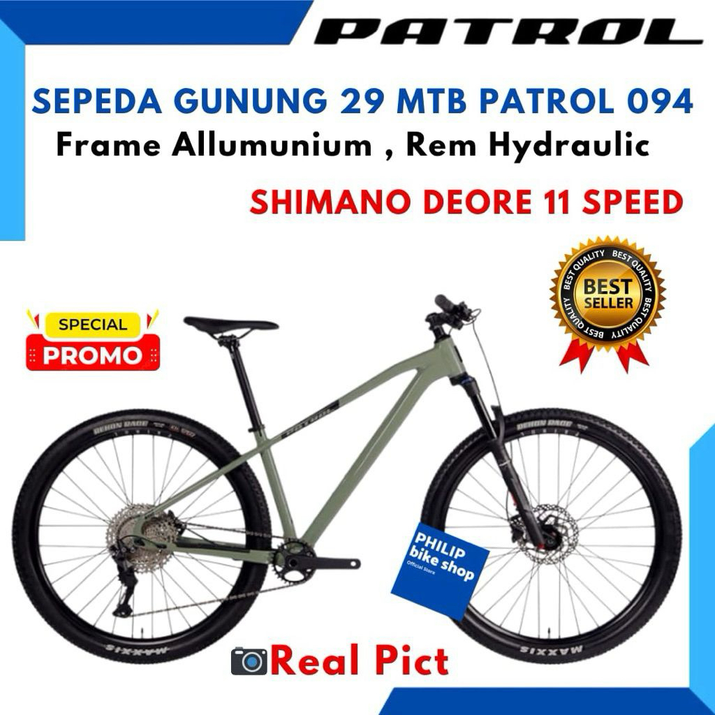 Sepeda Gunung MTB 29 PATROL 094/093 11 Speed Shimano Deore Terbaru