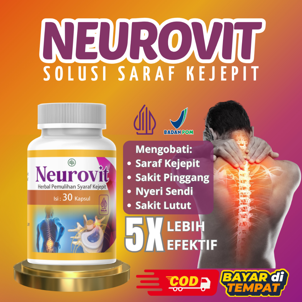 NEUROVIT Obat Herbal Nyeri Sendi, Rematik, Saraf Kejepit,  dan Asam Urat