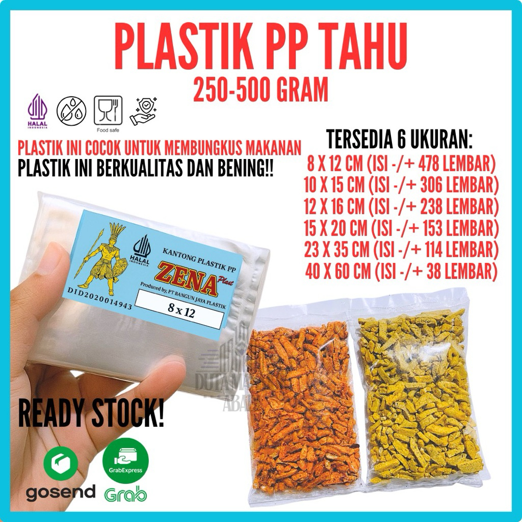 Kantong Plastik PP Bening Kecil Foodgrade Pembungkus Makanan| Plastik PP Tahu Tebal Bungkus Kerupuk 