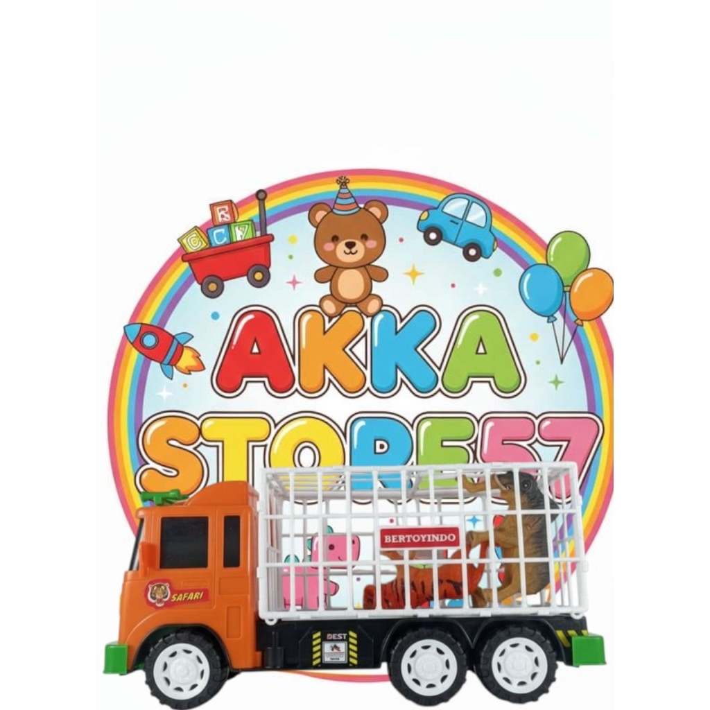 Mainan Anak Mobil Truck Hewan Truk Anak Angkut Hewan 2 pcs  3014 KR