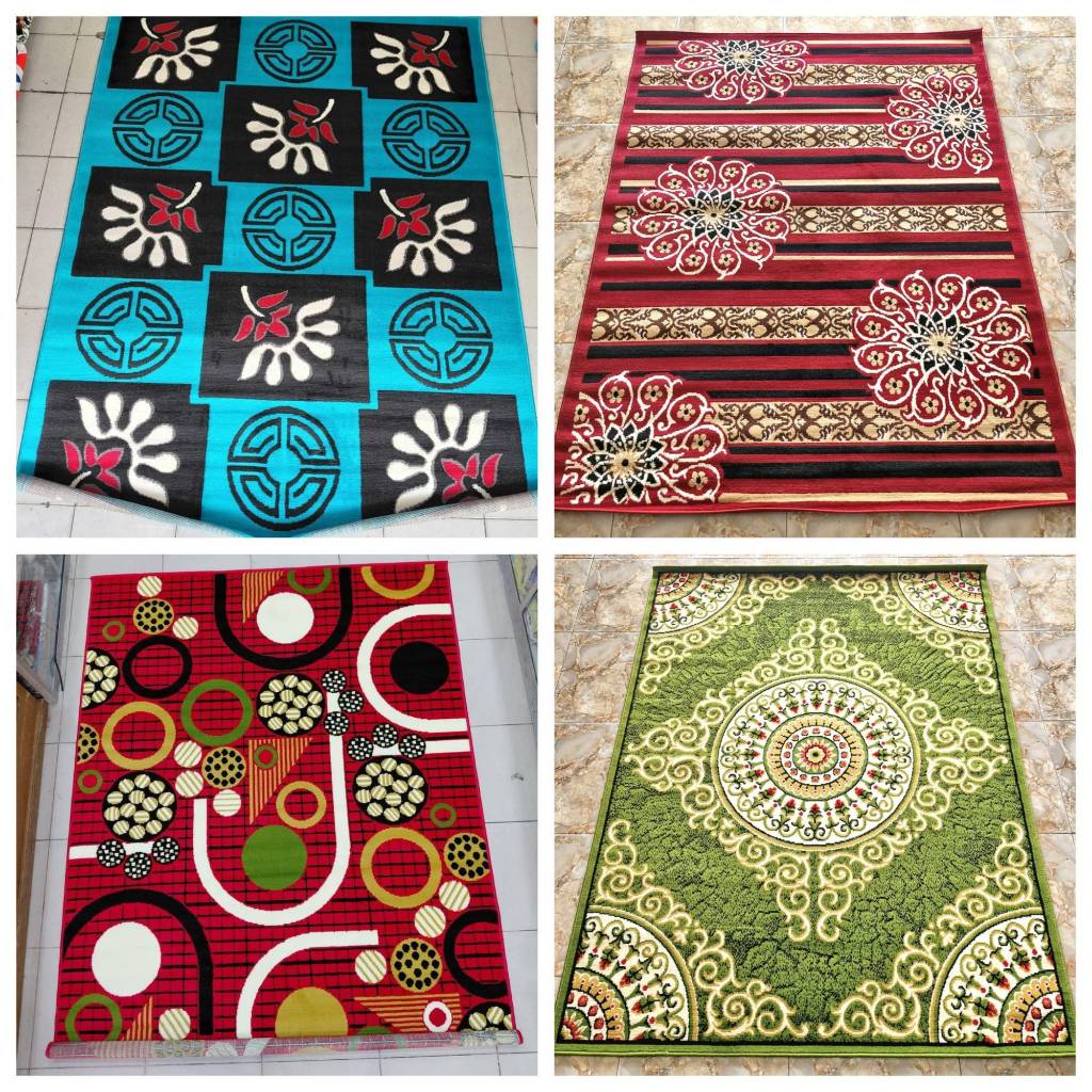 Karpet Permadani 2x3 / 160x210 cm / Permadani MODERNO Tanpa Rumbai / Ambal Motif Minimalis