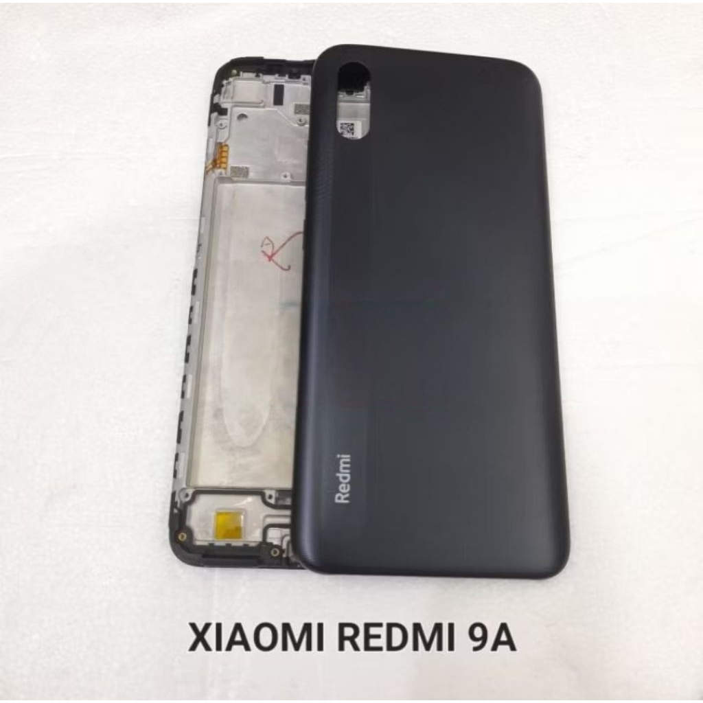 Kesing Housing Casing Full Set Xiaomi REDMI 9A BackDoor Tutup Belakang + Frame LCD Fullset + Tombol
