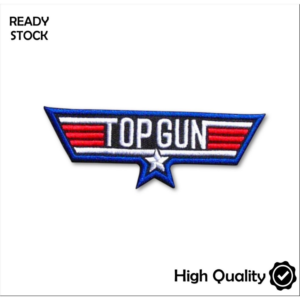 EMBLEM PATCH BORDIR TOP GUN BEST QUALITY - BDS