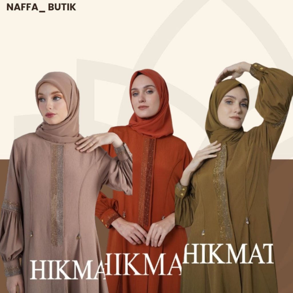 gamis abaya hikmat A8847  new arrival naffabutik