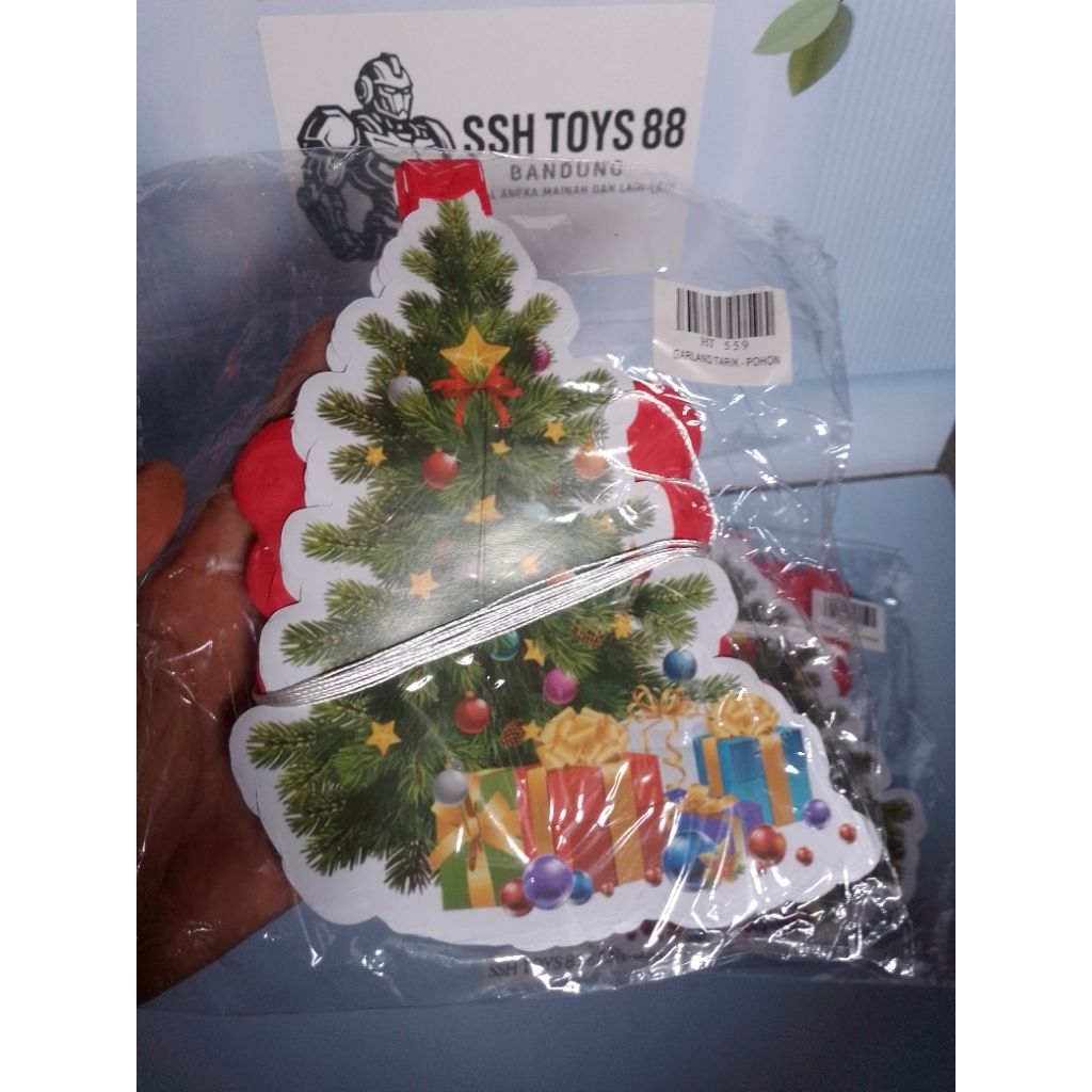 Garland Tarik Pohon Natal / Hiasan Gantung Natal Model Pohon