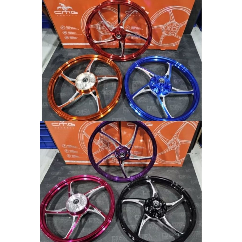 VELG CMG KZR JUPITER Z1 VEGA ZR MX KING MX OLD FIZ R BIRU MERAH HITAM PINK ORANGE UNGU
