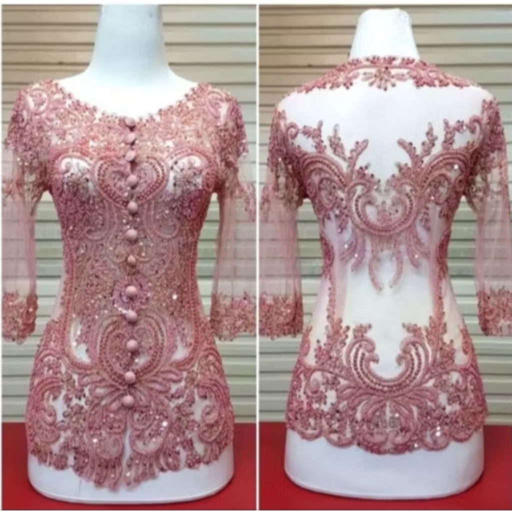 JUMBO(KEBAYA SAJA) KEBAYA PAYET KERAH SUNDA // KEBAYA PAYET HITAM // KEBAYA 7/8