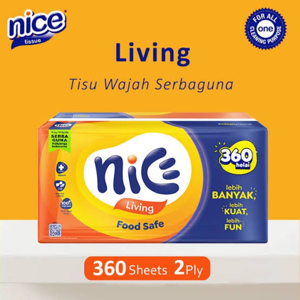 tisu nice 360 helai (180 sheet kemasan baru )