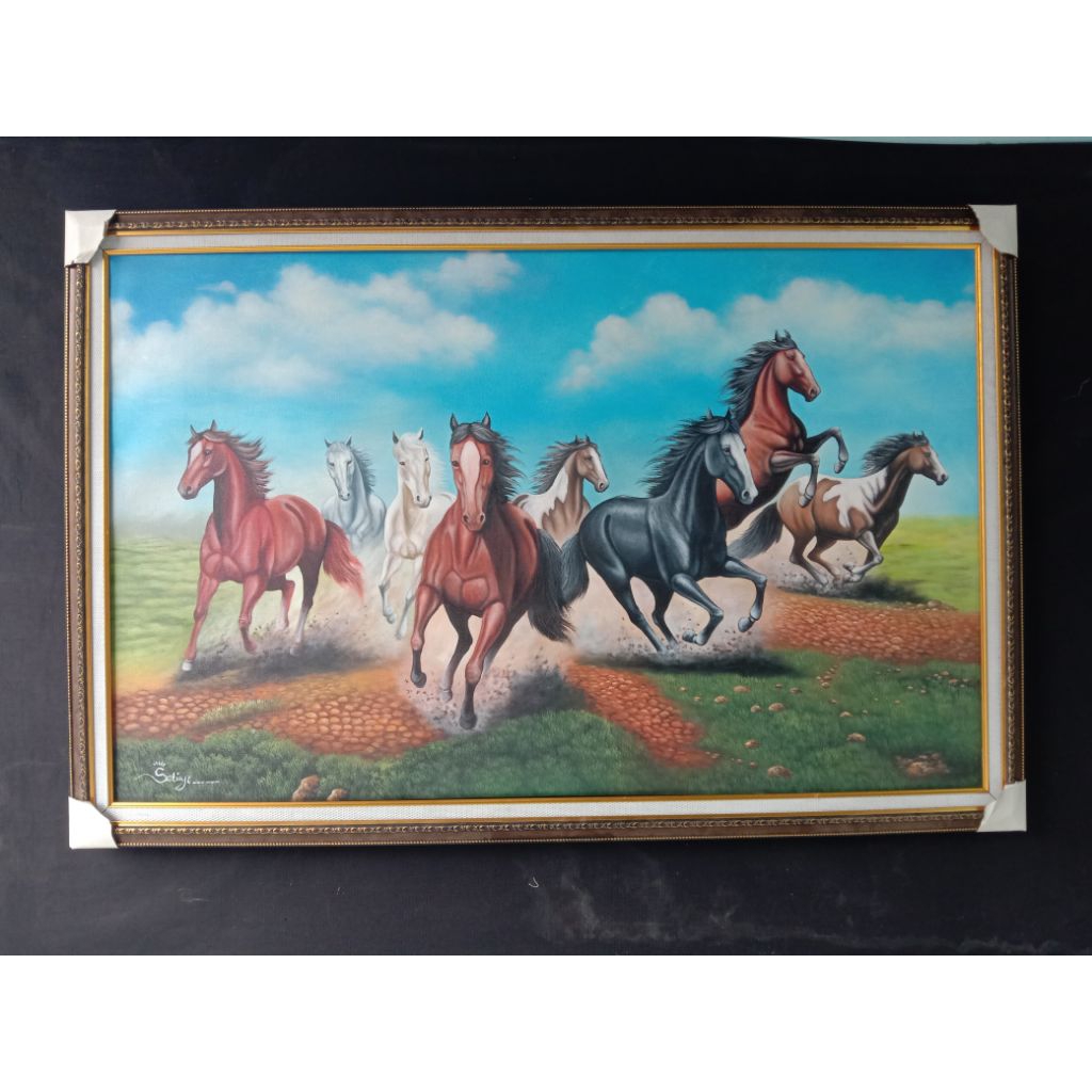 lukisan kuda berlari k2