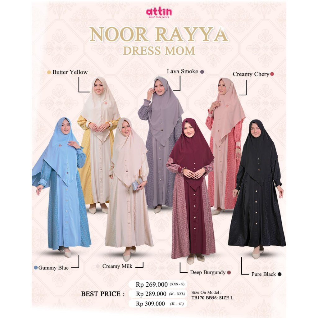 ATTIN SARIMBIT LEBARAN 2026 NOOR RAYA GAMIS MOM